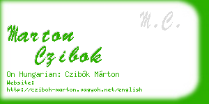 marton czibok business card